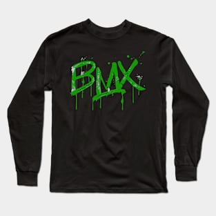 Distressed BMX Grunge for Men Women Kids and Bike Riders Long Sleeve T-Shirt